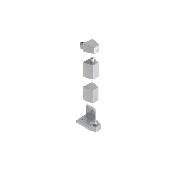 Aluminum Left Hand 3/4 Offset Pivot Hinge Set - Flush W/ Frame Face